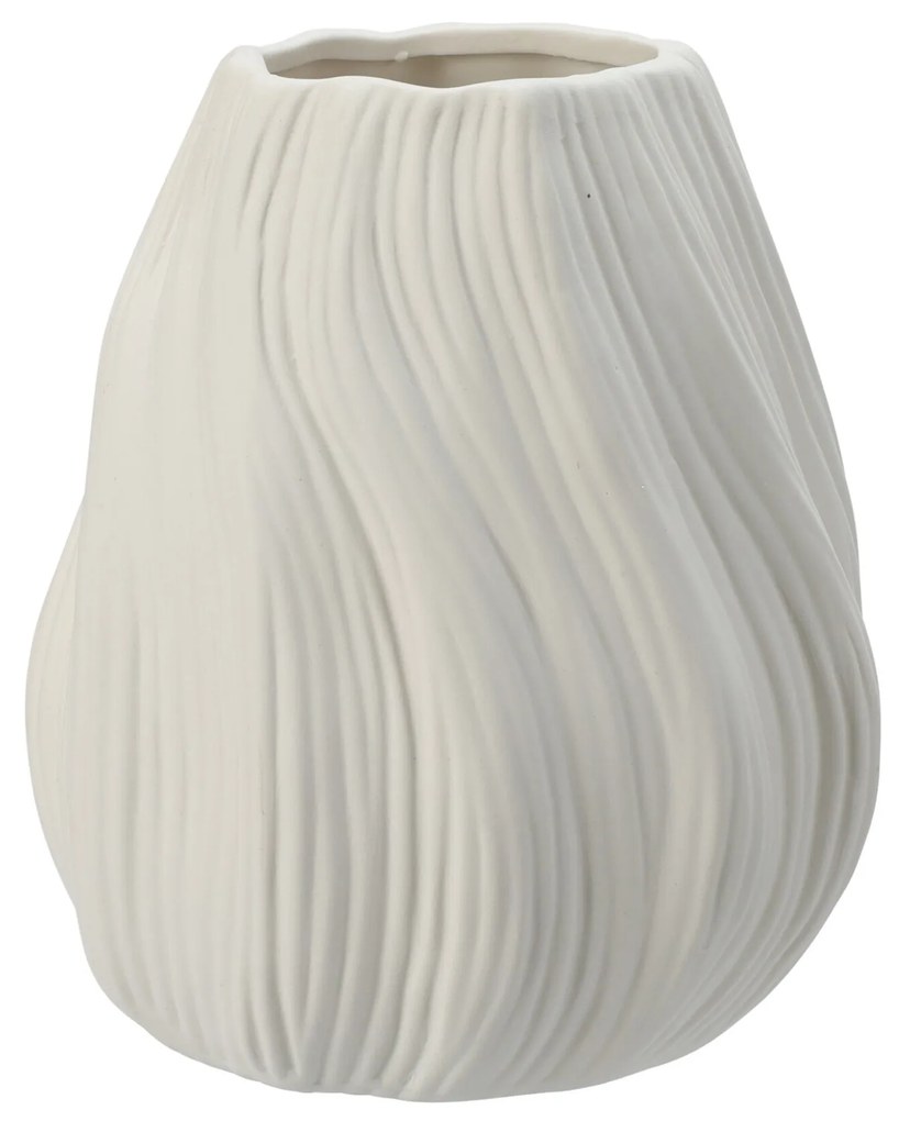 Vaza Delicate din portelan, alb, 15x18.5 cm