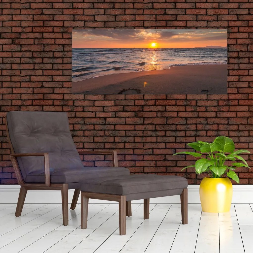 Tablou - Inima în nisip (120x50 cm)