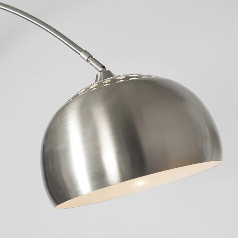 Lampă cu arc din oțel cu abajur metalic 33 cm reglabil - XXL
