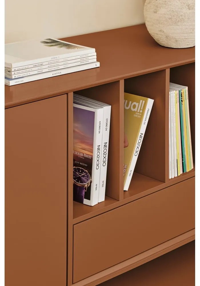 Comodă neagră 220x98x45 cm Platt – Teulat