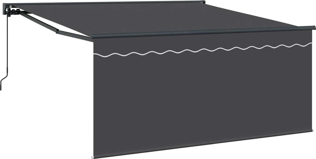 vidaXL Cortina Retractabilă Manual Antracit 300 x 250 cm