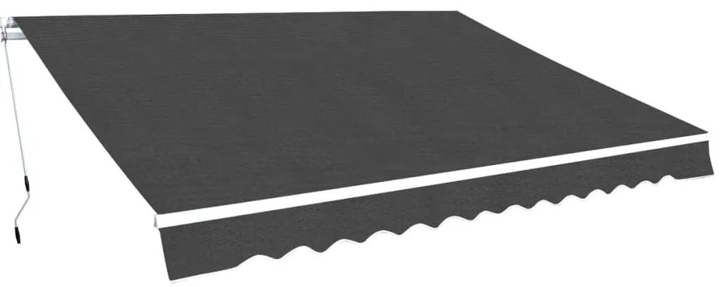 vidaXL Copertină pliabilă cu acționare manuală, 350 cm, antracit