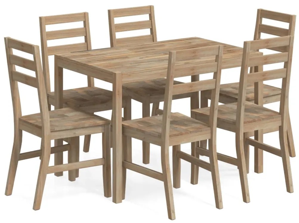 3106442 vidaXL Set mobilier de bucătărie, 7 piese, lemn masiv de acacia
