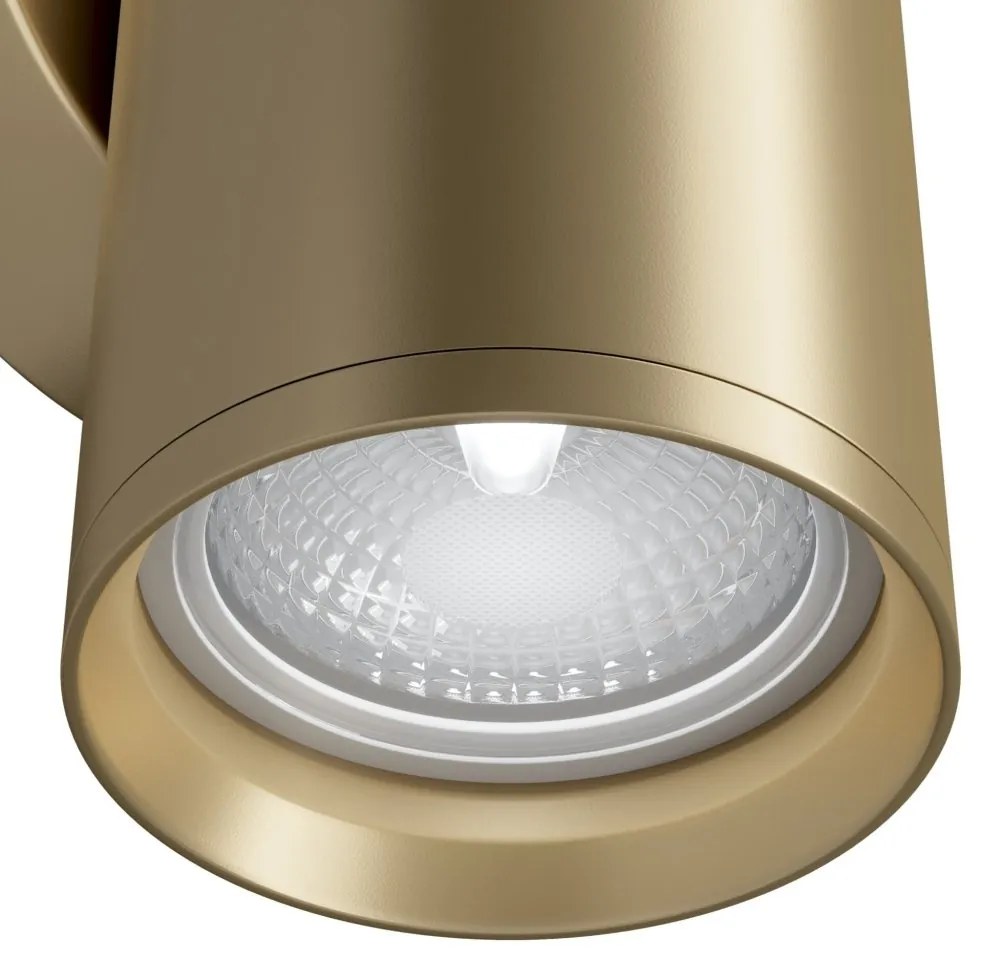 Aplica de perete cu lumina ambientala design tehnic Focus S auriu mat