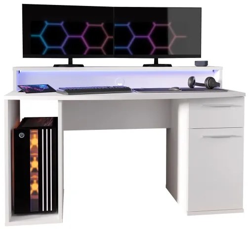 Birou IVAR cu iluminare, alb