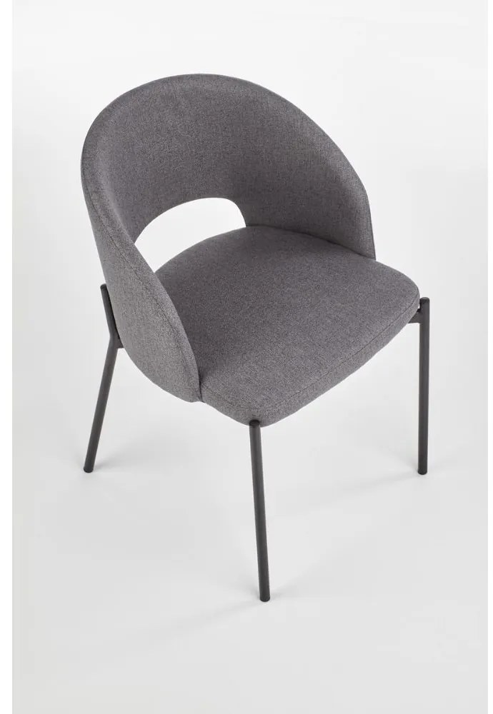 Scaun de bucaterie Alanna, gri/negru