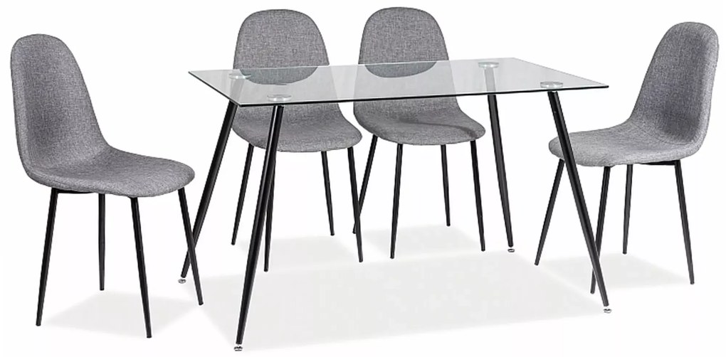 OFERTA Scaun gri FOX cu picioare negre II. calitate