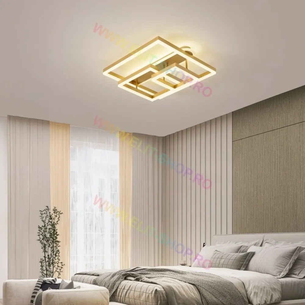 Lustra LED Cu Telecomanda, Elit's Esn1702-GB, 214W