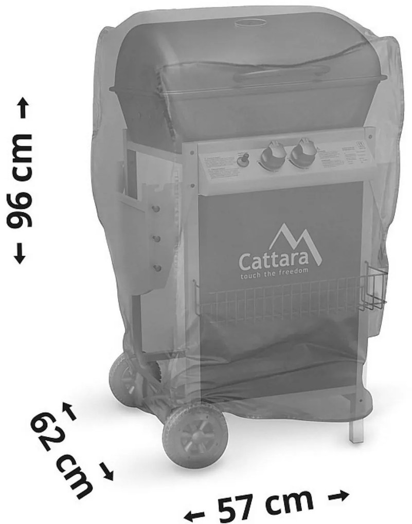 Capac pentru grătar cu gaz Cattara negru, 57 cm