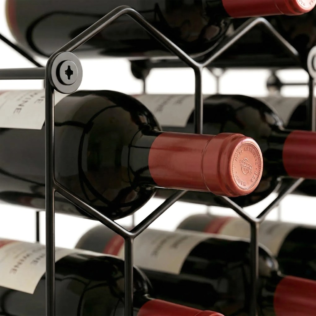 HOMCOM suport sticle masă metal | Aosom Romania