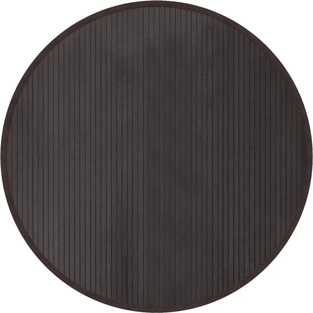 vidaXL Covor rotund, maro închis, 100 cm, bambus
