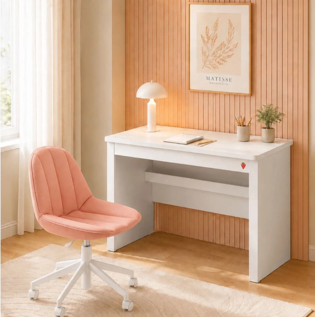 Birou pentru copii cu sertar 103x75x58 cm ,   Spatiu de lucru modern, colectia Varia white