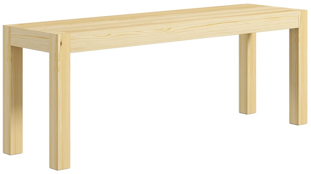 HOMCOM Bancă din lemn, Masivă 3 locuri, 120 cm x 33 cm x 45 cm, Natural | Aosom Romania