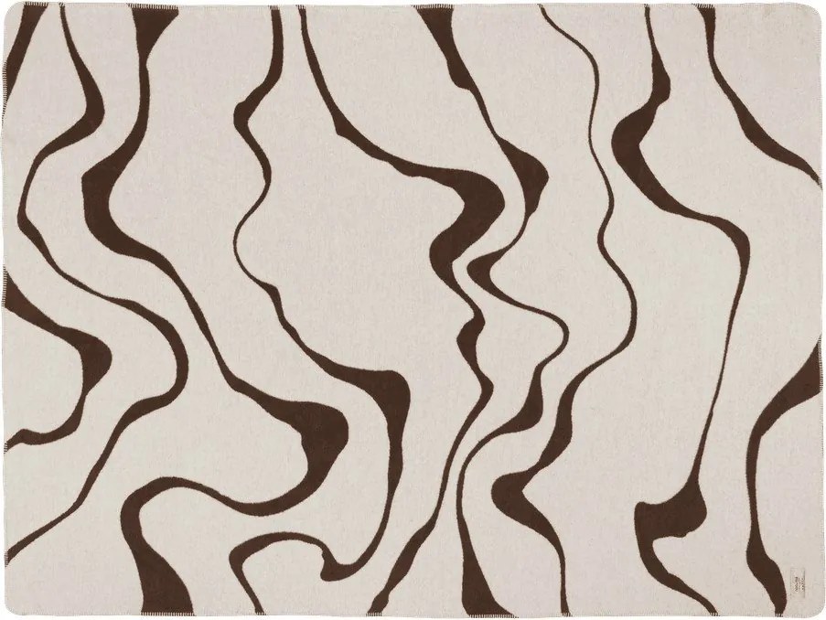 Pătură maro/crem 150x200 cm Felu – noo.ma