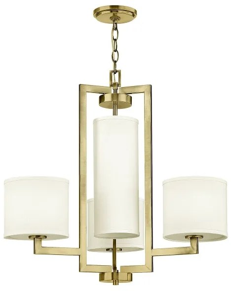 Hinkley HK-HAMPTON4-BB - Candelabru HAMPTON suspendat pe lanț, 4xE27/60W/230V, auriu