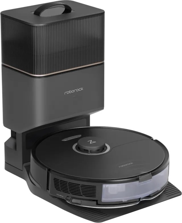 Aspirator robot Roborock S8 Plus Schwarz S8P52-00, 69 W, 5200 mAh, 6000 Pa, Mop, Cartografiere LiDAR, 750 ml, 4 senzori, Autonomie pana la 180 min, Negru