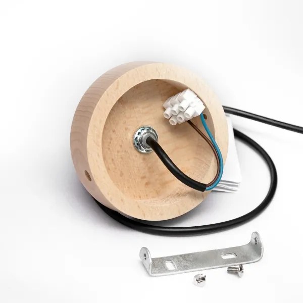 Suspensie pe cablu ALBA 1xE27/15W/230V Ø 45 cm negru/maro