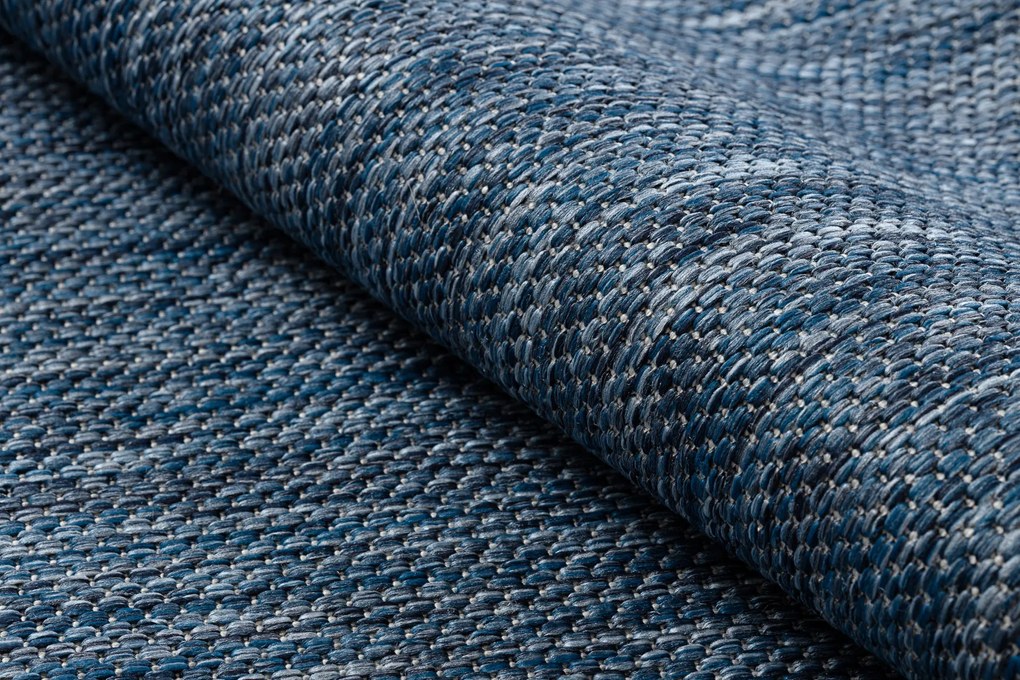Covor, traversa SISAL SION A5165A Melanj țesute plate albastru inchis