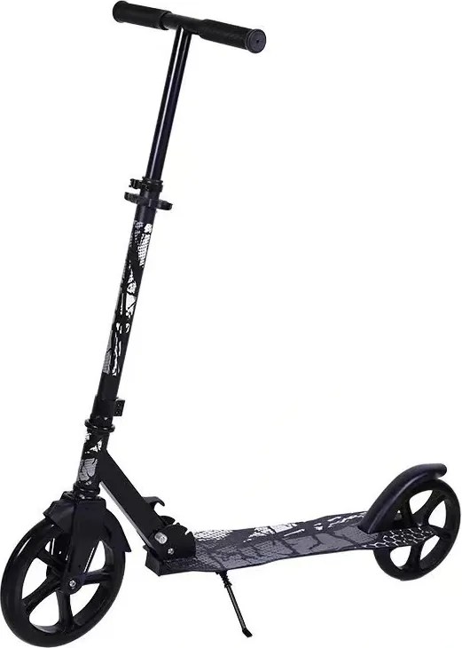 Trotineta copii si adolescenti NOVOKIDS™ Funky Camo PRO, Maxim 100 kg, Functie Super Brake, Diametru roata fata 230 mm, Negru Camuflaj