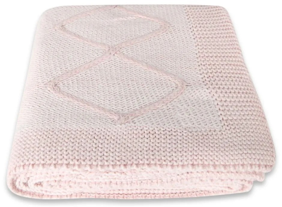 Pătură din amestec de bumbac pentru copii Homemania Decor Baby Baby, 90 x 90 cm, roz