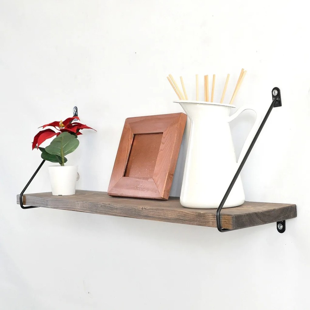 Raft din lemn Wr038 Nuc 60x20x14 cm