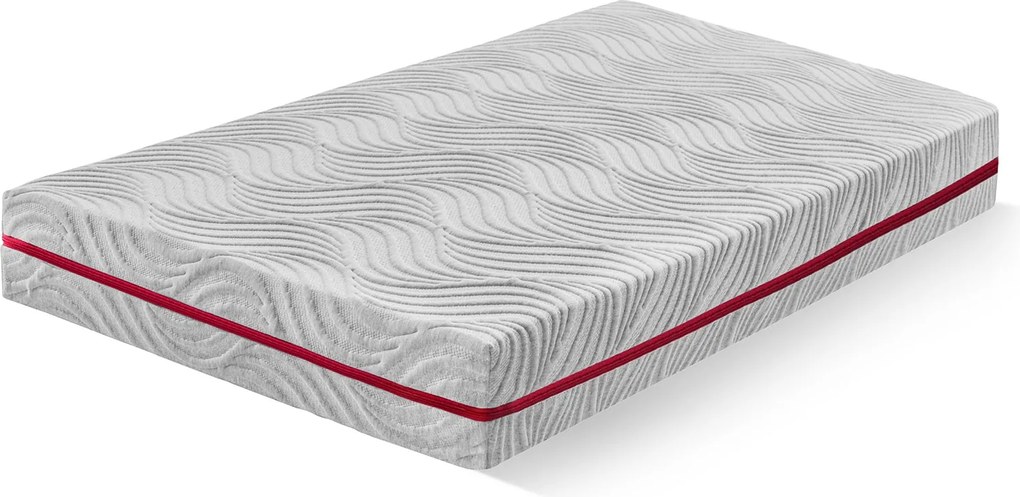 Saltea WAVE MULTILAYER, spumă cu memorie, spumă reziliență mare, husă hipoalergenică detașabilă și lavabilă, superortopedică, grosime 20 cm, 80x200