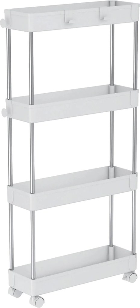 Etajera ALIOL TIP 2, alb, metal/plastic, 40x13x85 cm