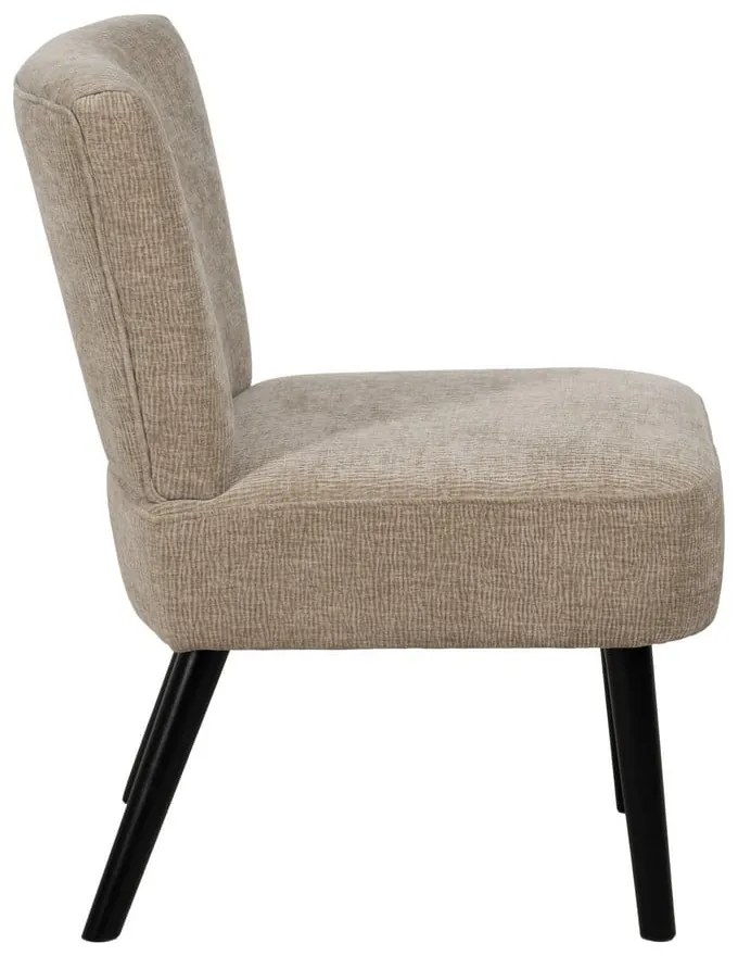 Fotoliu bej cu tapițerie din chenille – Ixia