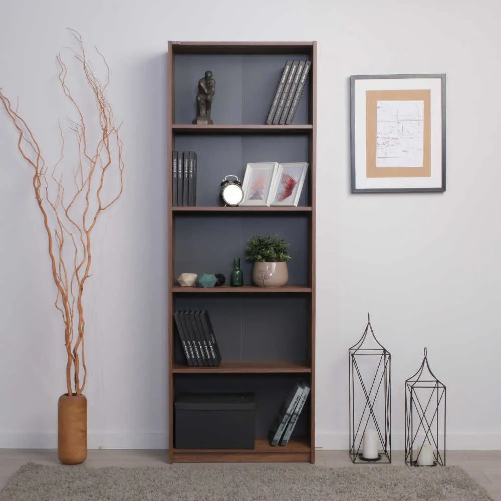 Biblioteca Adore Modern, 5 rafturi, 64x182x26 cm