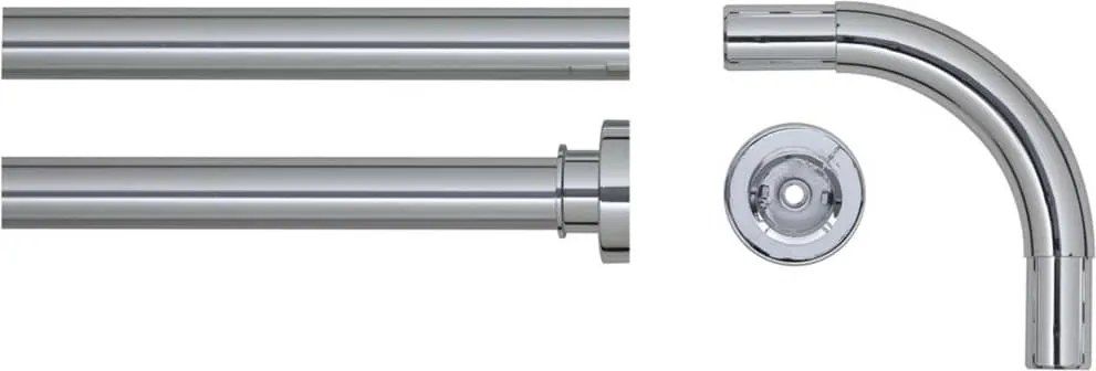 Sealskin Set de bară perdea de duș pentru colț, crom, 90x90 cm