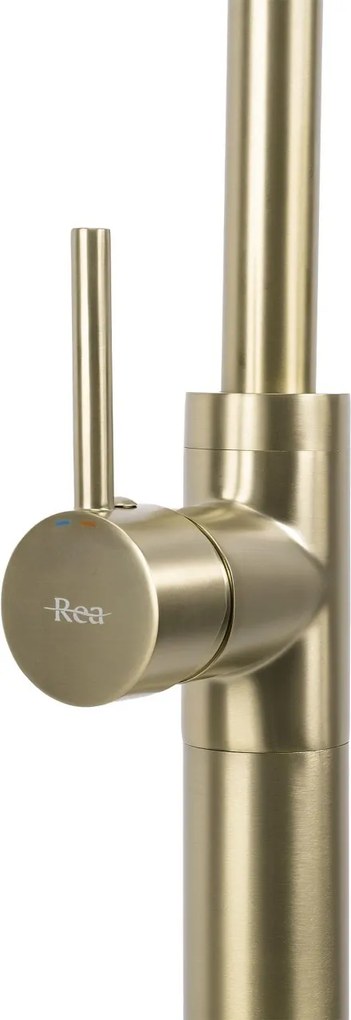 Robinet pentru lavoar Rea Lungo Brush Gold