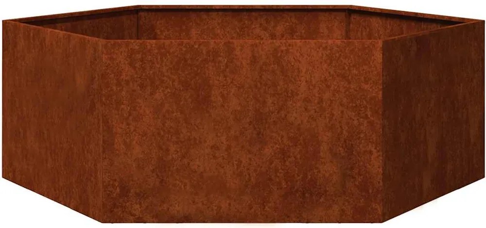 vidaXL Jardinieră, ruginiu, 138x120x45 cm, oțel corten