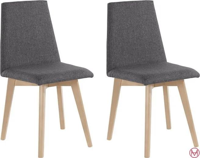 Set 2 scaune Malva gri stofa 50/50/85 cm