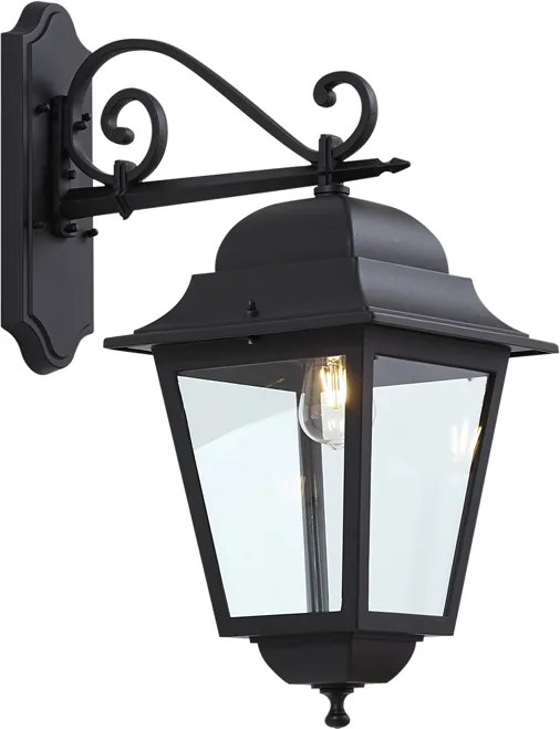 Felinar clasic de perete pentru exterior negru IP44 - Big