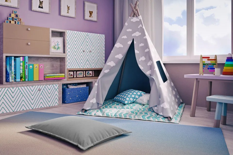 Perna de podea, 140x30x170 cm, Bari, Eltap (Culoare: Negru / Poco 10)