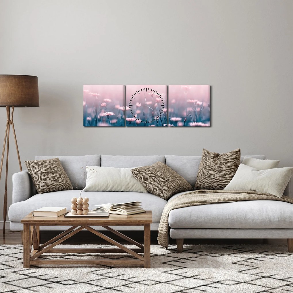 Tablou - Plante din pădure (cu ceas) (90x30 cm)
