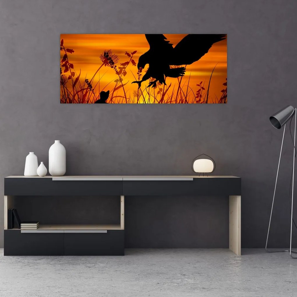Tablou cu silueta prădătorului (120x50 cm)