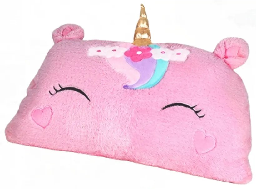 Sac de dormit copii, perna si jucarie de plus 3 in 1 - UNICORN