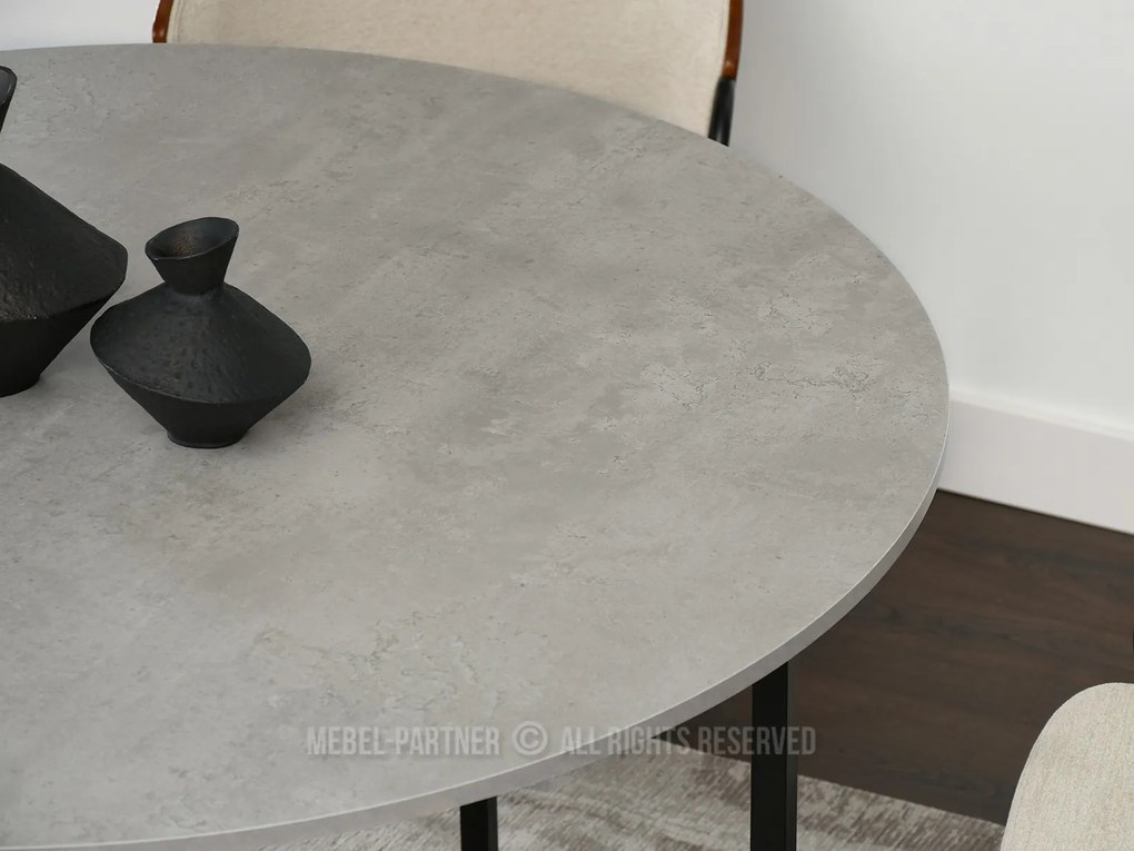 Masă de sufragerie Bird (beton + negru). 1111737