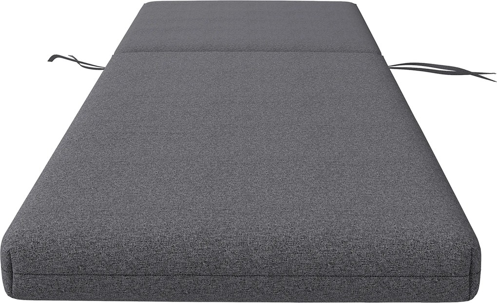 Outsunny Set de 2 Perne pentru Șezut și Spătar, Înlocuire Perne pentru Scaune de Patio, Perne cu Șnururi pentru Interior și Exterior, Gri | Aosom Romania