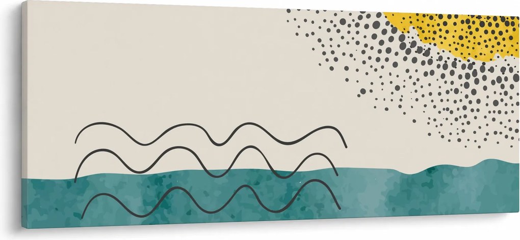 Tablou - pictură abstractă de plajă N⁰1 (120x50 cm)