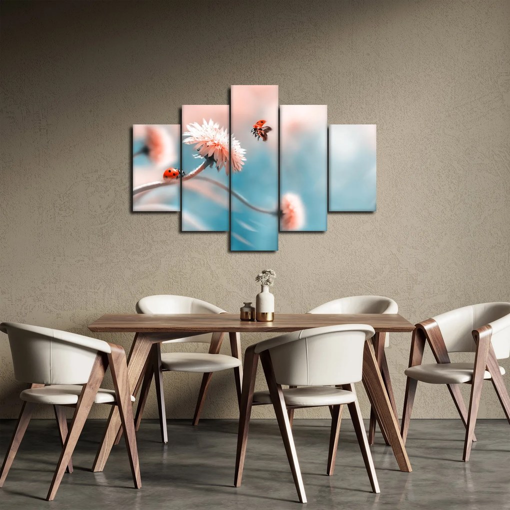 Tablou - Buburuze pe floare (150x105 cm)