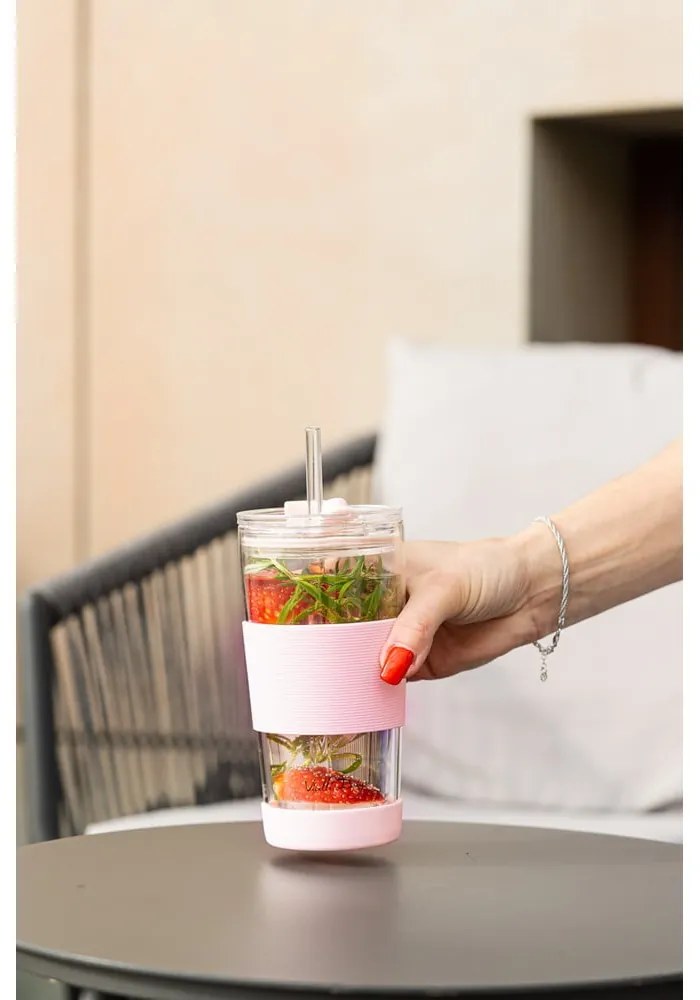 Cană termos roz 600 ml Fuori – Vialli Design