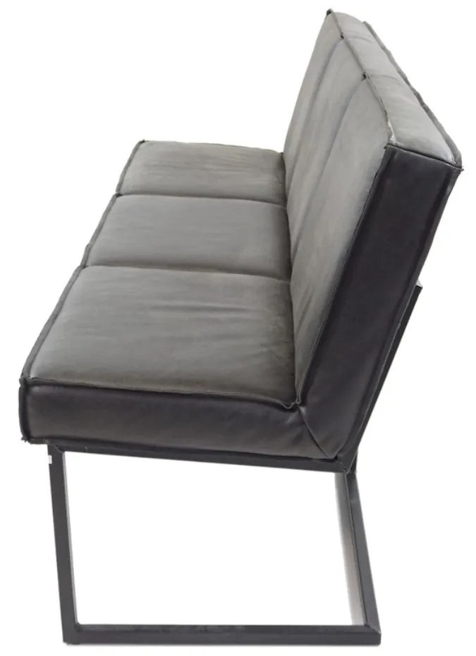 Banca dining din piele de bivol ✔ model FLEET SHANGHAI | Dimensiuni: 200x60x87x52 cm