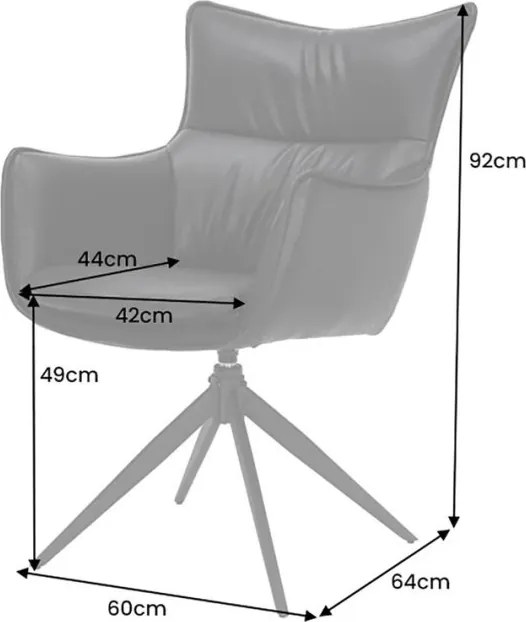 Set de 2 scaune pivotante VOGUE piele sintetica maro