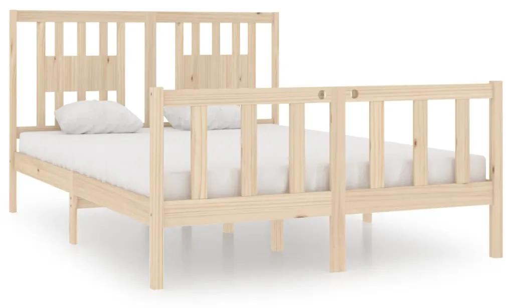 3104108 vidaXL Cadru de pat, 140x190 cm, lemn masiv