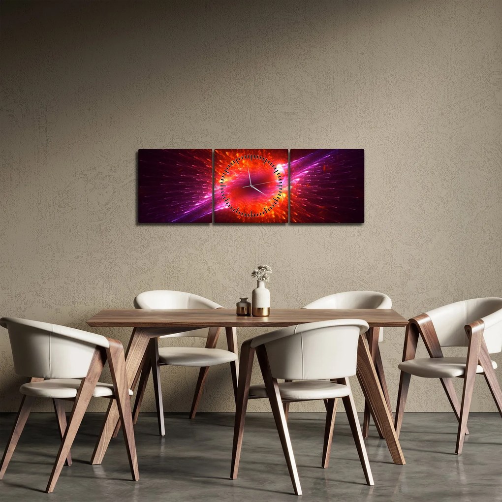 Tabloul modern abstract cu spini (cu ceas) (90x30 cm)