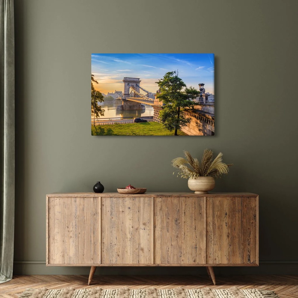 Tablou - Pod peste râu, Budapesta, Ungaria (90x60 cm)