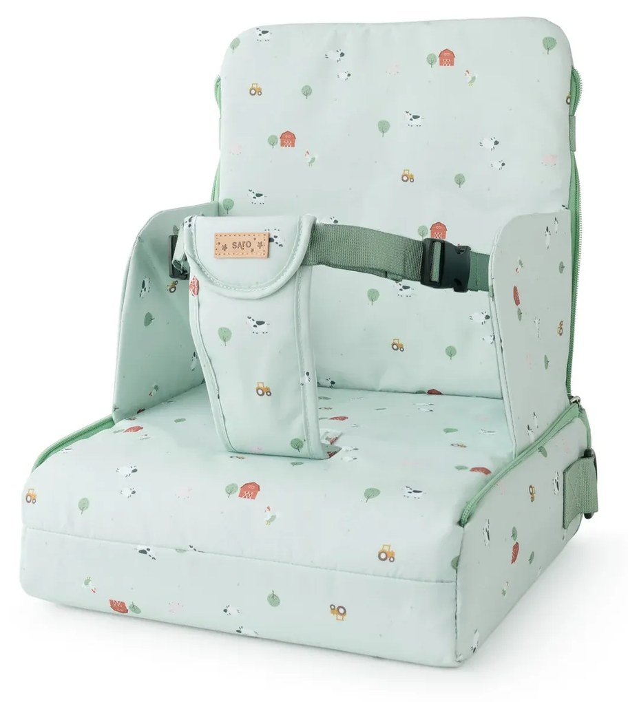 Scaun de Masa portabil, 2in1, design multifunctional, geanta de mana, Centura de Siguranta, Funny Farm