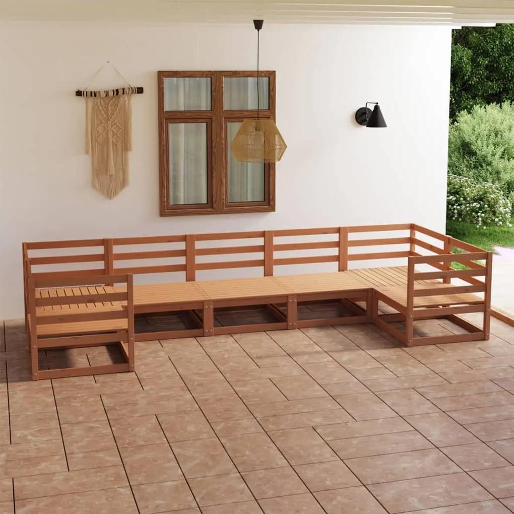 3076252 vidaXL Set mobilier de grădină, 7 piese, lemn masiv de pin